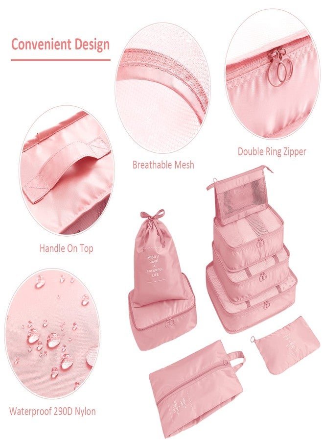 TAGUDA travel organizer 8 in 1 Travel Laundry Cosmetics Luggage Packing Organizers Set Makeup Bags Organizer Packing Cubes with Shoe Bag for travel - Image 3